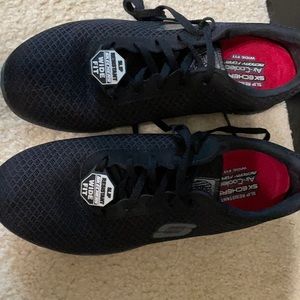 Slip Resistance Sketchers WorkShoes.  Warn once.